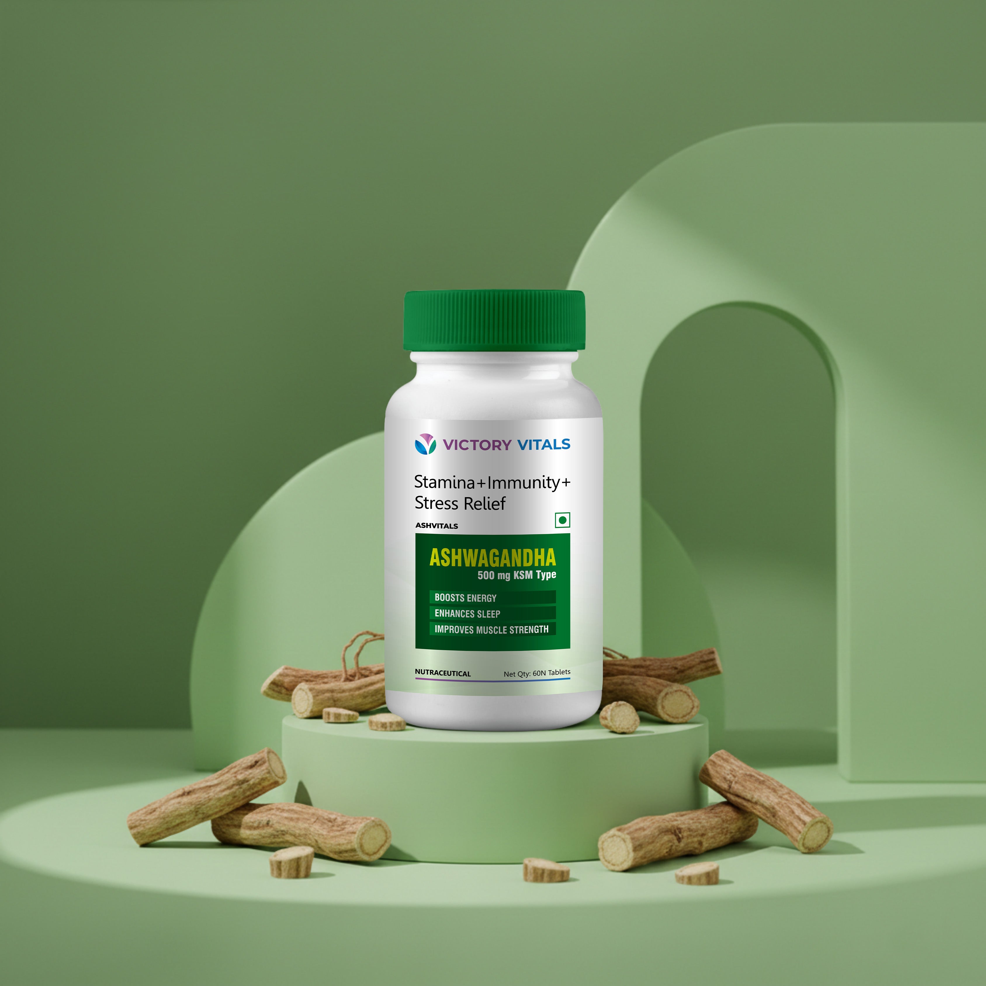 Ashwagandha | 60 Tablets | Stress Relief, Stamina & Muscle Endurance