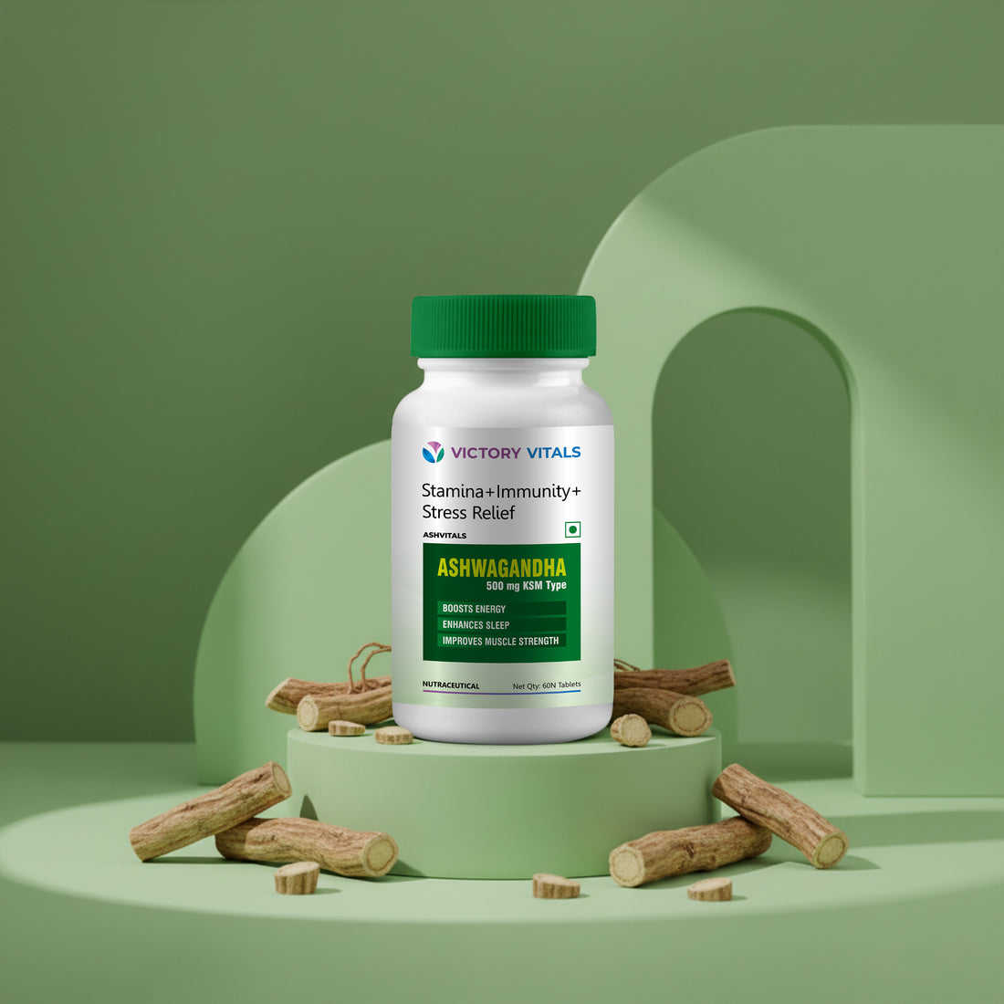 Ashwagandha | 60 Tablets | Stress Relief, Stamina & Muscle Endurance