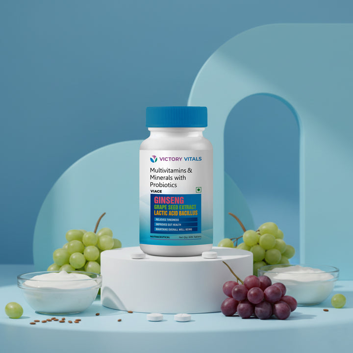 Multivitamins + Probiotics | 60 Tablets | Immunity & Gut Health