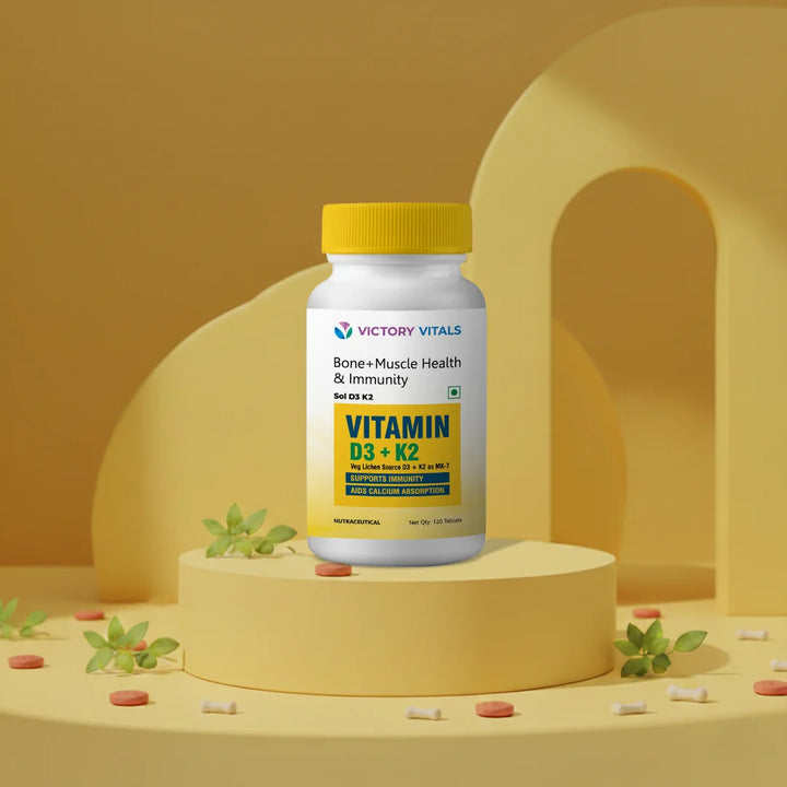 Vitamin D3-K2 | Strengthens Bones & Muscles (120 Tabs)