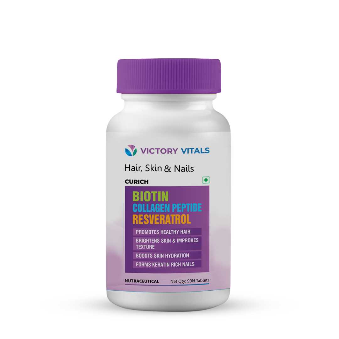 Multivitamins + Veg Collagen & Resveratrol | 90 Tablets | Hair, Skin & Nails Support