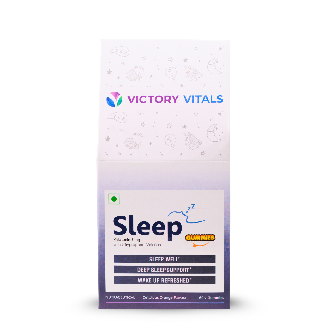 Sleep Well Gummies | Orange Flavoured | Melatonin, Valerian Root Extract & Tryptophan