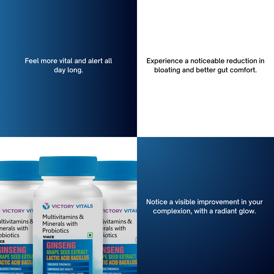 Multivitamins + Probiotics | 60 Tablets | Immunity & Gut Health